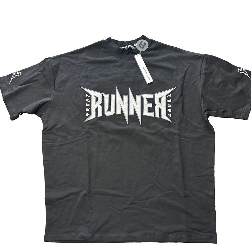 Front Runner T Shirt Mens Logo Graphic Tee Back Print Streetwear Summer Size XS